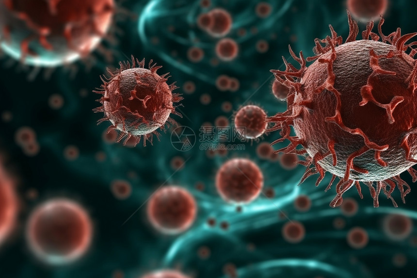 抽象病毒细胞医疗概念图片