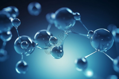 分子机构抽象背景与分子水设计图片