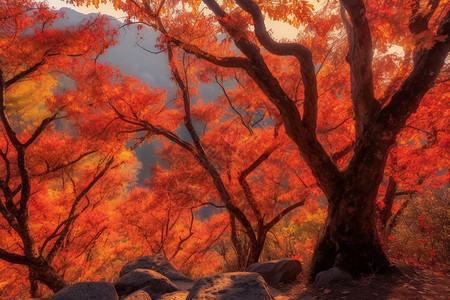 枫叶旅游素材秋天的枫树设计图片