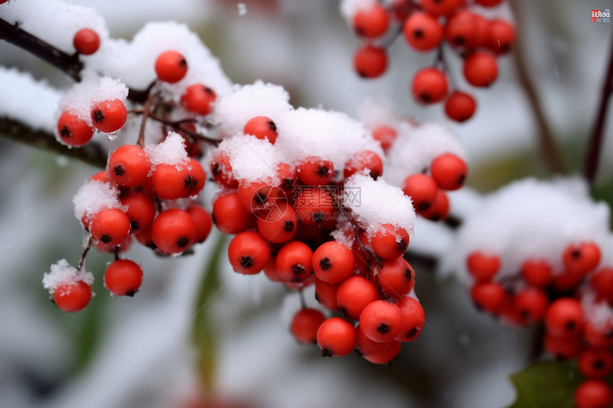冬季的红果果图片