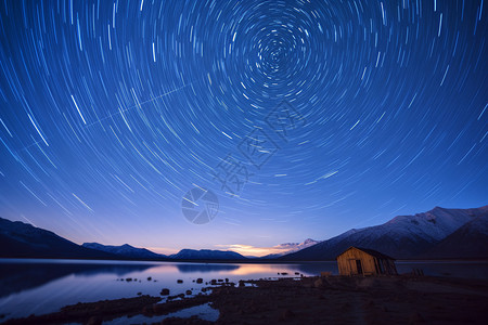 灿烂夜晚的星空背景图片