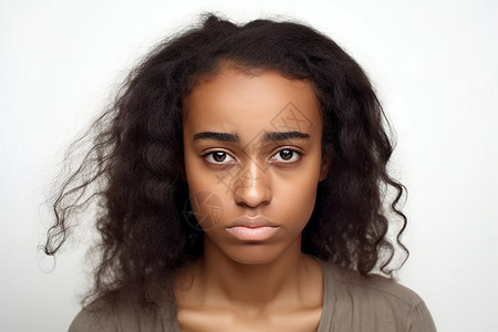 年轻黑皮肤女人背景图片