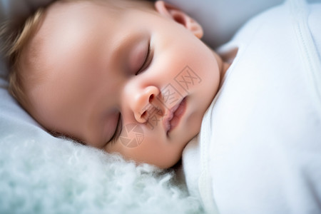 正在睡觉的外国婴儿图片