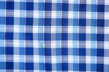 方格纹理蓝色织物桌布背景