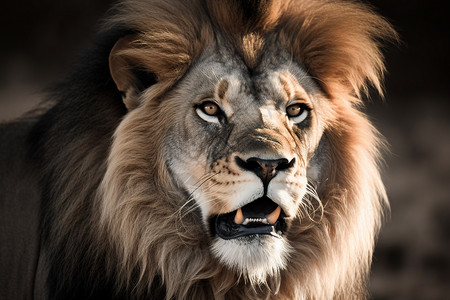 野生狮子肖像高清图片素材
