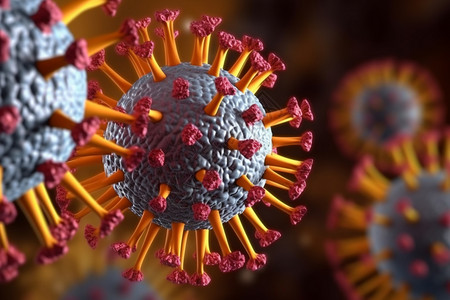 立体病毒细胞背景图片