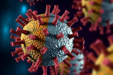 3D立体病毒（一级分类错误）背景图片