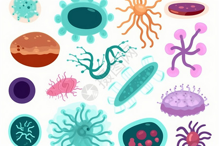 微观细菌病毒图片