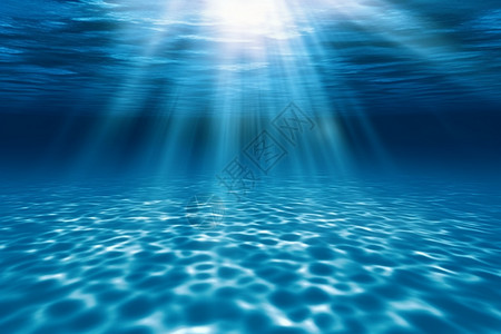 世界海洋日海报蓝色的海水背景