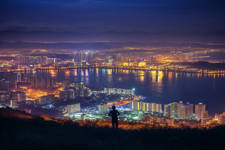 城市的夜景图片