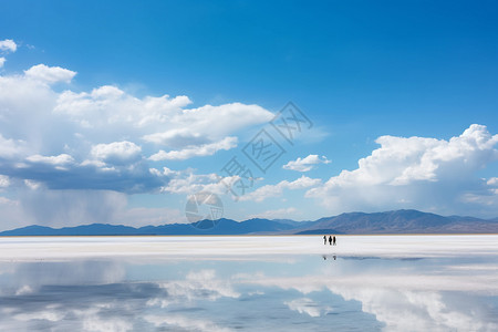 天空之镜景色湖泊高清图片素材