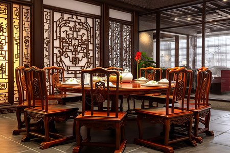 中国式餐厅背景图片