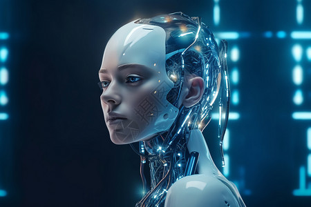 机器人技术科技感AI机器人插画