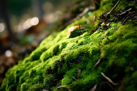 森林中的苔藓植物图片