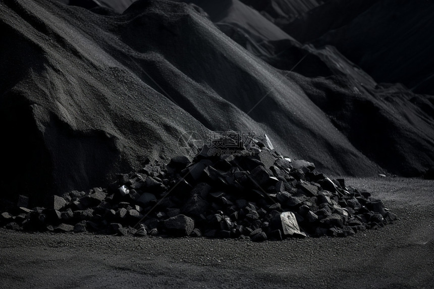 煤场的煤堆图片