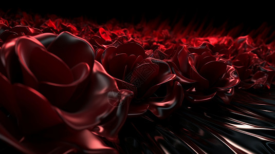 抽象红色玫瑰花瓣背景图片