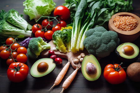 健康食品和蔬菜图片