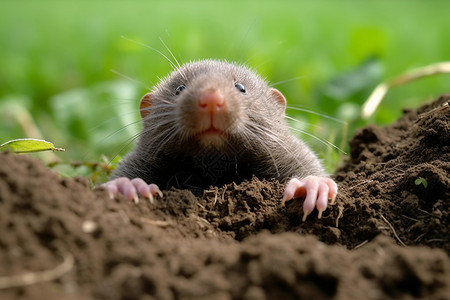 泥土中的土拨鼠图片