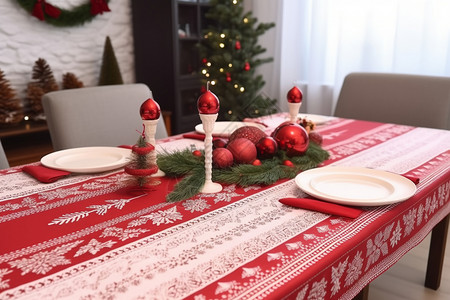 客厅圣诞装饰的桌面背景图片