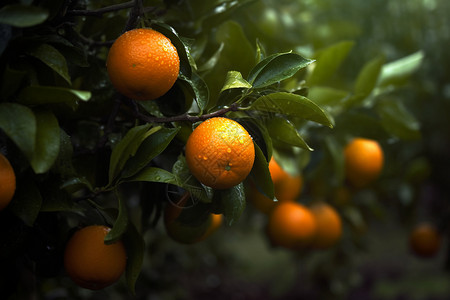 果园中的橙子图片