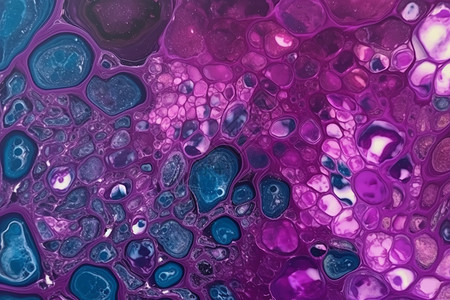 紫色流体气泡丙烯酸绘画图片