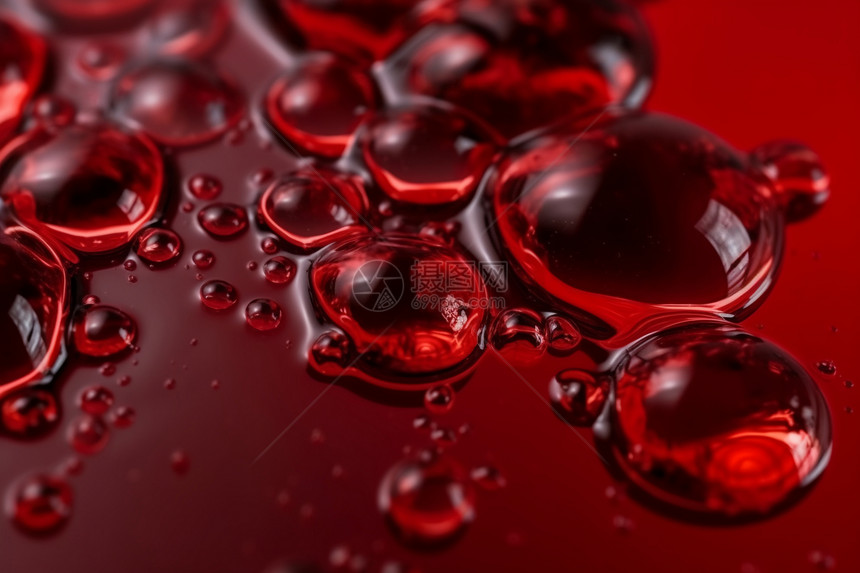 抽象红色油滴水背景图片