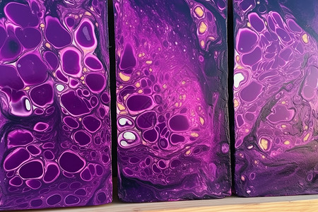 紫色气泡流体绘画背景图片