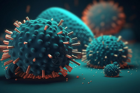 3d微生物细胞病毒图片