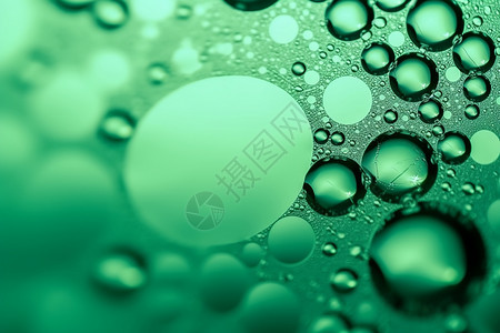 绿色气泡散焦的背景背景图片