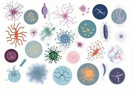 人体细胞病毒的图案图片