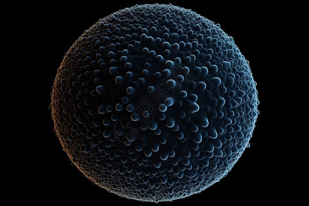 分子结构球体的3D概念图图片