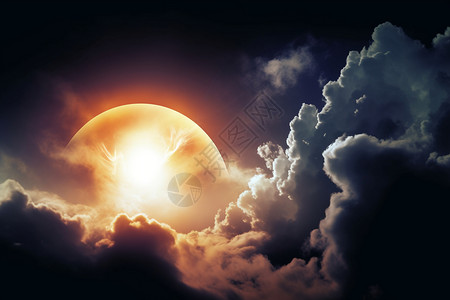被云遮住的月亮被云彩遮盖的太阳设计图片