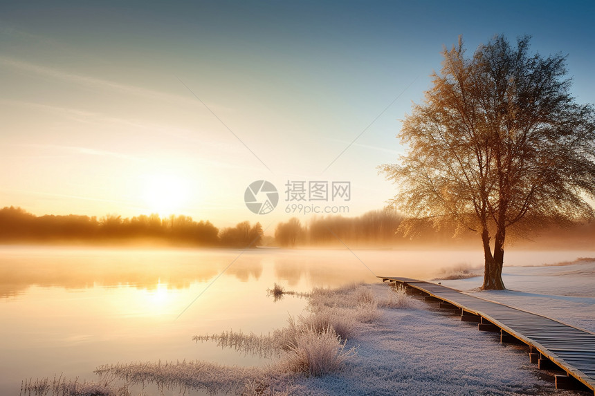 冬天户外的风景图片