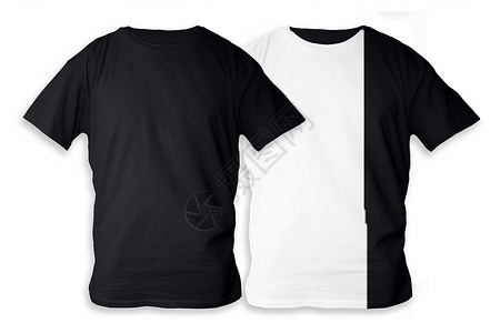 黑白色t恤商品背景图片