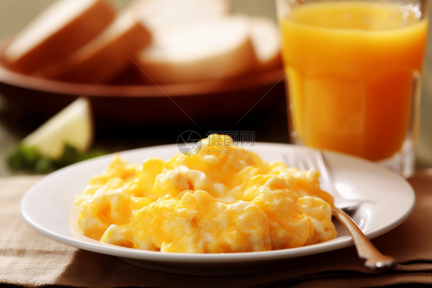 早餐的炒鸡蛋图片
