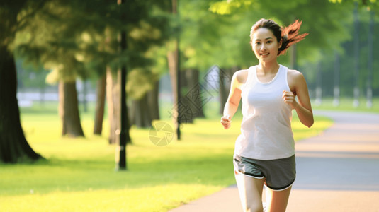 跑步的女性背景图片