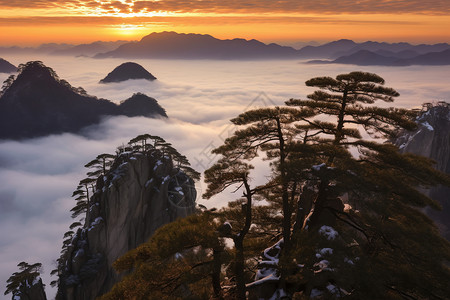 美丽的山脉风景图片