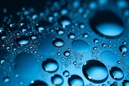 蓝色抽象气泡水背景图片