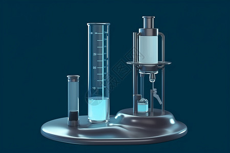 实验室科研设备量杯背景图片
