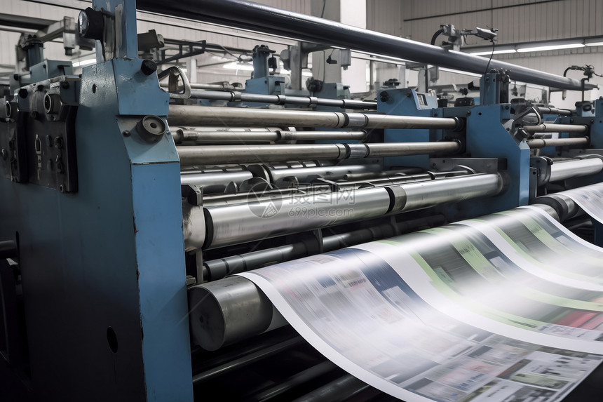 现代化印刷厂的设备图片
