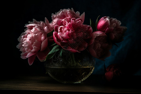 花瓶中的牡豆优雅神秘背景图片