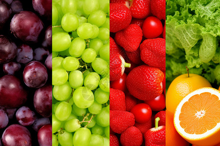 特写蔬菜各类水果拼贴图设计图片
