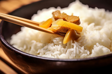 榨菜和米饭图片