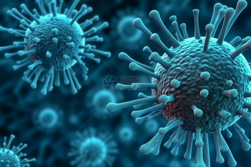 流行冠状病毒细胞图片