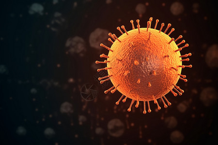 橙色冠状病毒图片