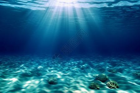 平静的海底世界图片