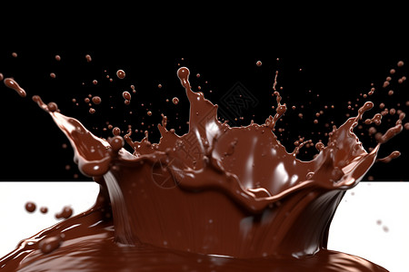 美味的黑巧克力背景图片