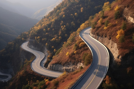 山路蜿蜒背景图片