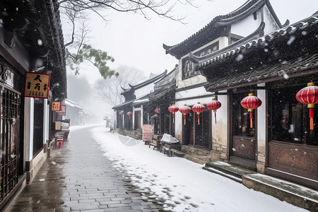 冬天的江南古镇图片