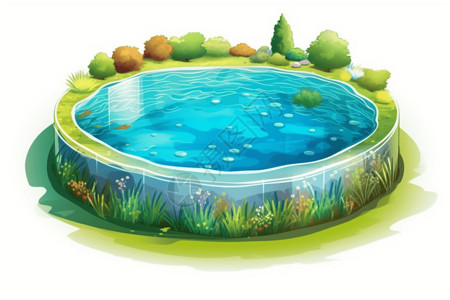 儿童游泳池背景图片